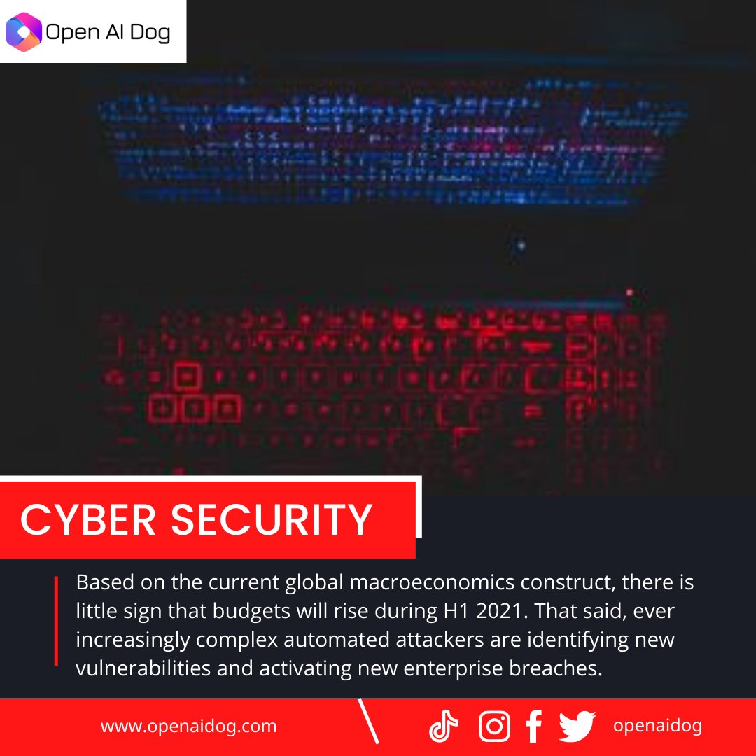 Based on the current global macroeconomics construct, there is little sign that budgets will rise during H1 2021. That said, ever increasingly complex automated attackers are identifying new vulnerabilities and activating new enterprise breaches #cybersecurity #news #cyber
