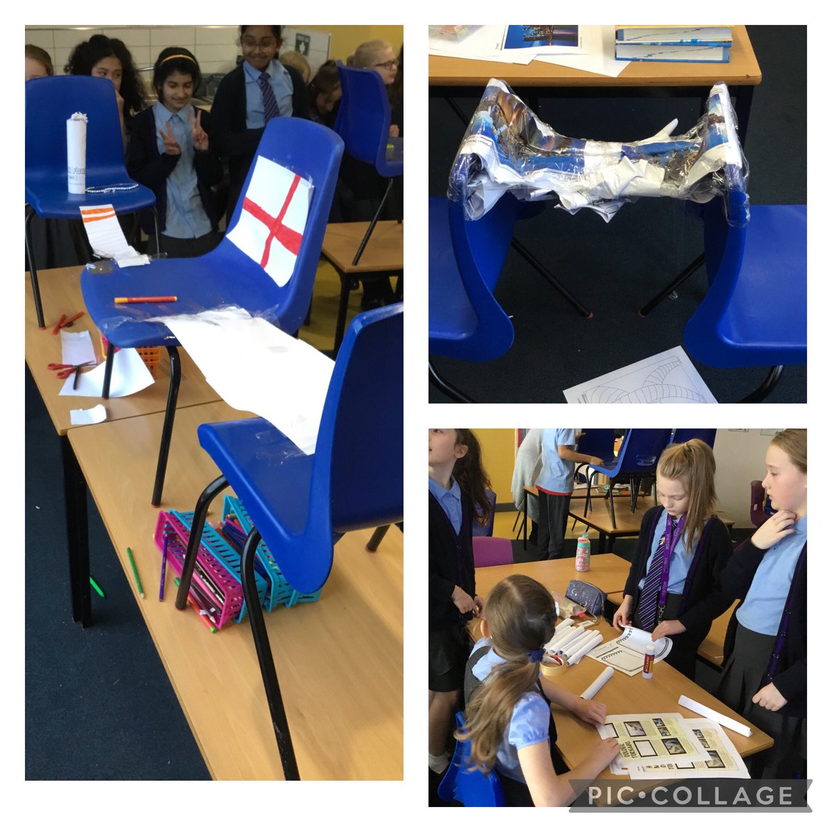 It’s science week! Our first challenge of the week was to design a bridge using only paper and sellotape. Some of our structures were strong enough for us to sit on! <a href="/AH_SSC3/">Owls - Mrs Harrison 🦉</a> #ScienceWeek #STEM