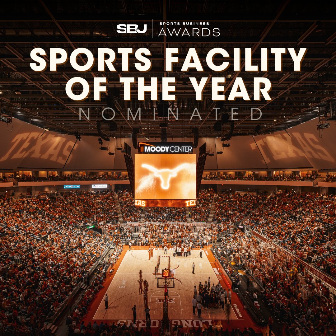 MoodyCenterATX's tweet photo. Longhorn Nation! Thanks to your incredible support of @texasmbb and @texaswbb this season, Moody Center has been nominated for Sports Facility of the Year by @SBJ!

We can’t wait to celebrate more wins in the Mood with you! 🤘 https://t.co/4NxjnVtI9s