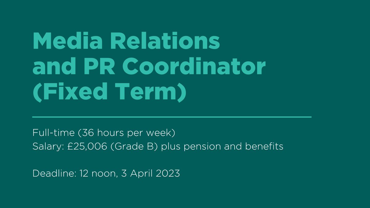 📰 Breaking news!

We're looking for a Media Relations and PR Coordinator to join our busy Communications Directorate, helping to promote and advocate for the work of Scotland’s arts, screen and creative industries.

⏰ 3 April 2023

creativescotland.com/who-we-are/our…