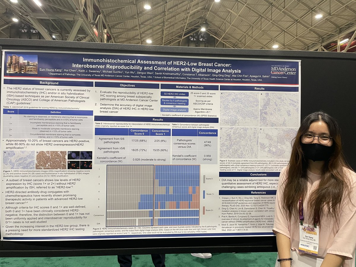 #USCAP2023 Dr. Kang from our breast group presenting correlation between manual and digital analysis of Her2 IHC