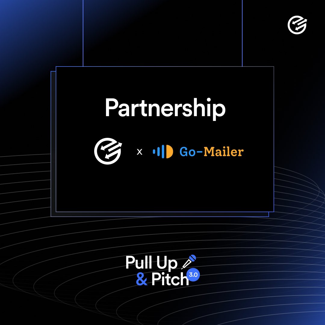 Exciting news! We're thrilled to announce @gomailer_ltd as one of our partners for the third edition of the PULL-UP AND PITCH. 

Go-Mailer is an email marketing solution that eases email sends, improves deliverability, gives insights and allows performance monitoring for emails.