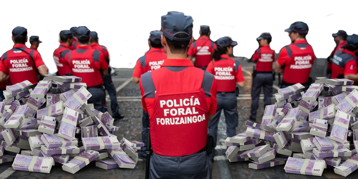 Cantidad ingente de dinero en retribuciones para la Policía Foral. Los altos cargos de Policía Foral van a ver incrementado su salario en hasta 1.200 euros al mes. infoadm.org/14-lab/9934-ca…