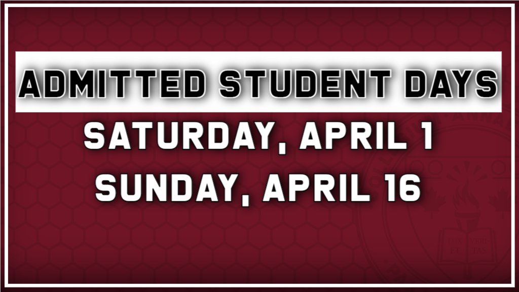 goAMCATS's tweet photo. Admitted Student Days | Register Today
Saturday, April 1 β Registration - https://t.co/5i27MEOyQz
Sunday, April 16 - Registration - https://t.co/lB3QUGPpkk
Learn more about Anna Maria and become a part of the AMCAT Family!
#FutureAMCATS #ClassOf2027 https://t.co/1IkWXN6MdS
