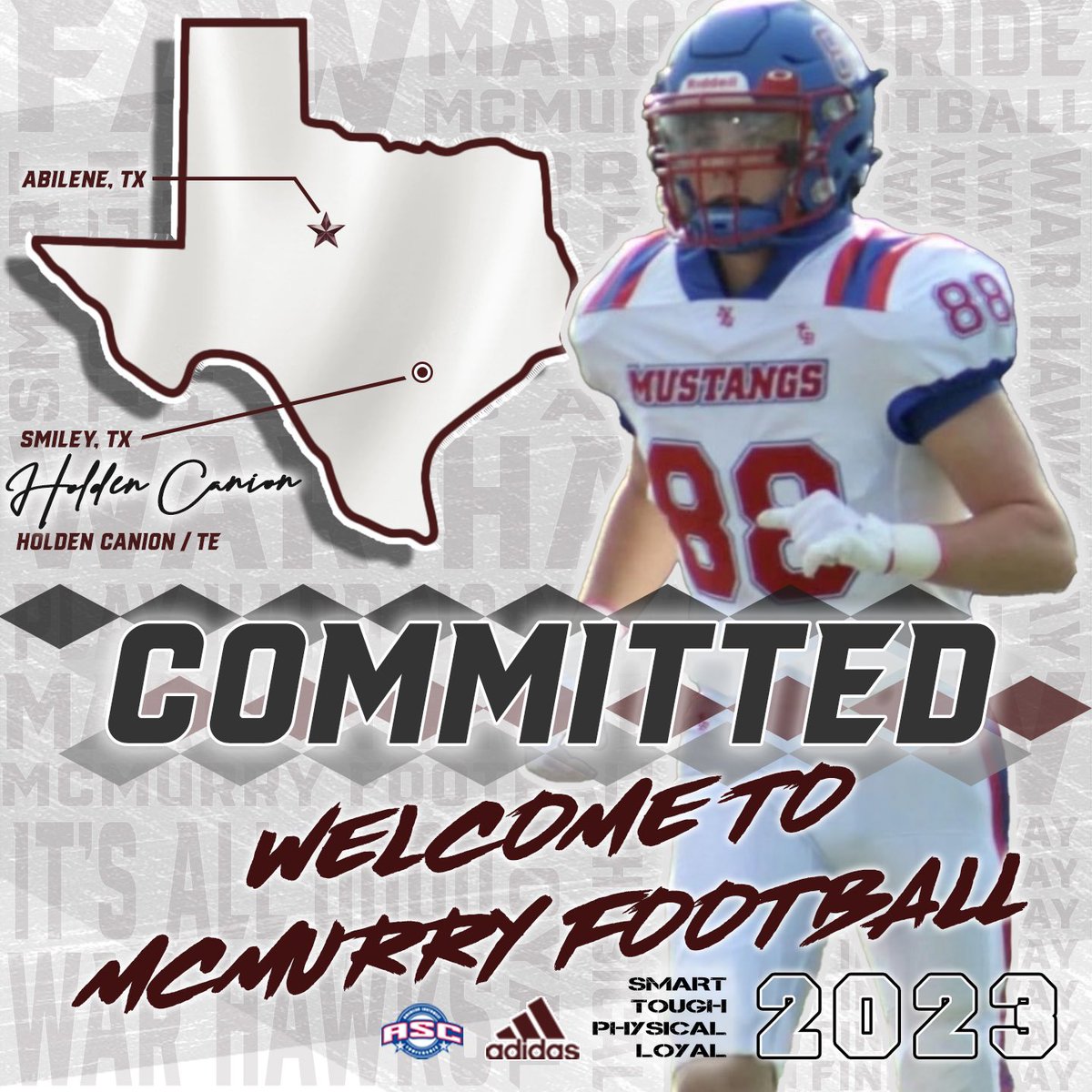 H8LD8N's tweet photo. Committed!! @McMURRYFOOTBALL @CoachRauMCM @CoachNealMCM https://t.co/vtdZE63sjj