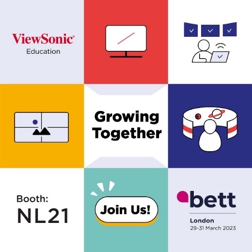 EducatorMagUK's tweet image. @ViewSonic will showcase the revolutionary EdTech Innovations at #BETT2023 on 29-31 Mar.
Make sure to visit booth NL21 to experience a seamless learning experience from in-class, online, to hybrid.
 
📍Event page: buff.ly/3ZOhT7A
#GrowingTogether #ViewBoard #myViewBoard