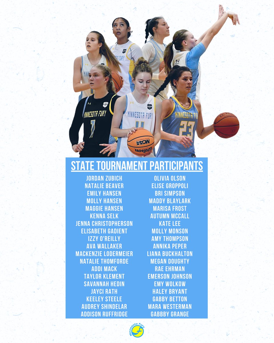 MinnesotaFury's tweet photo. Good luck to our Fury players at the 𝗦𝗧𝗔𝗧𝗘 𝗧𝗢𝗨𝗥𝗡𝗔𝗠𝗘𝗡𝗧! 

We can't wait to cheer you on this week. 👏💙 https://t.co/Ip7IiUWlNu