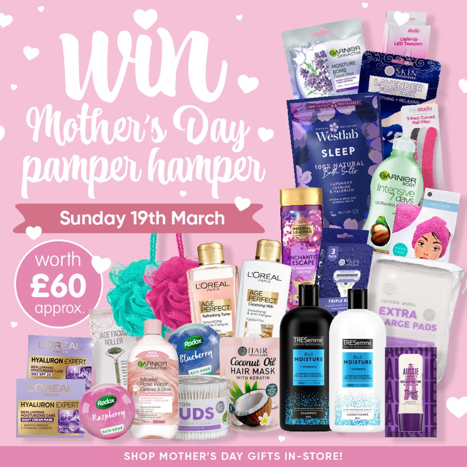 ❤️ #COMPETITION TIME ❤️

We're giving away this pamper hamper for #MothersDay - ideal for giving to anyone in your life who deserves some love!

For a chance to #WIN, simply;

1) FOLLOW US
2) RT
3) COMMENT #BMMothersDay

Competition ends 9am 16/3/23
