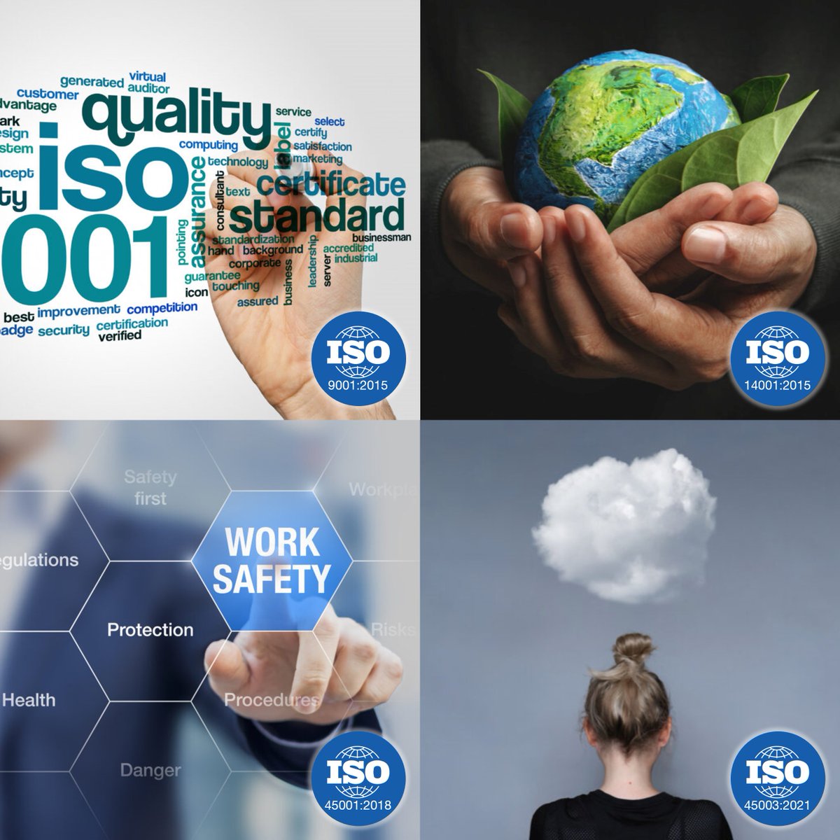 We are pleased to announce three new ISO accreditations awarded to Weatherquest:
 
14001 Environmental management
45001 Occupational health &amp; safety management
45003 Psychological health &amp; safety at work
 
Weatherquest continues to be very proud of what our team has achieved.