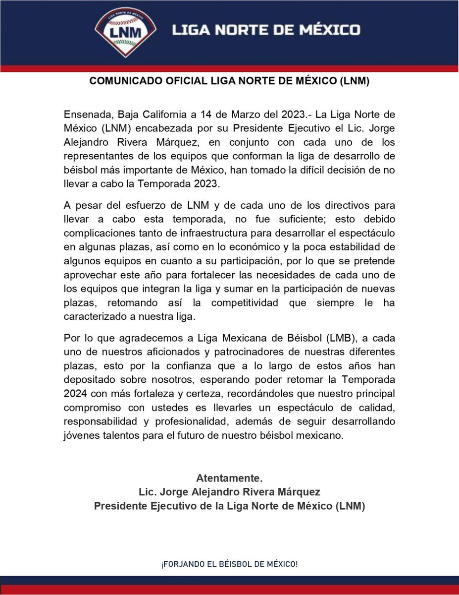 #ComunicadoOficial