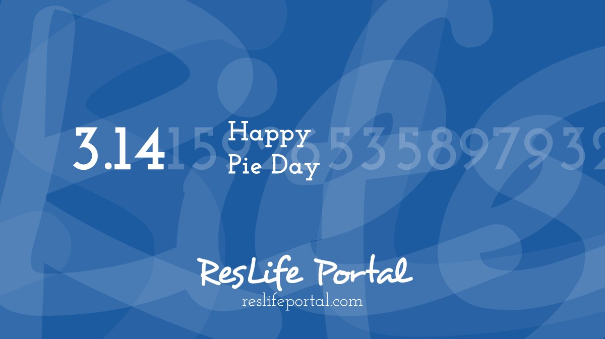 It's March 14th... Happy Pie Day! #reslife #reslifeengage #campuslife #studentlife #highered #studentengagement #studentaffairs #residentengagement #residencelife #studenthousing #campushousing #residentexperience #residentialexperience