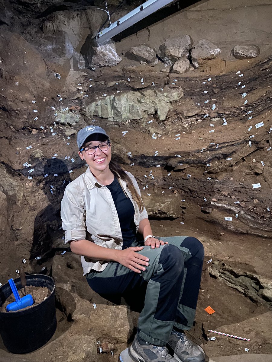 Last day of excavations at #BlombosCave for the 2023 season can’t end without a classic stratigraphy picture. 😁

Two more ~95kya catfish #otoliths found, so a great season in my book! 🐟 ☺️

@SapienCE_UiB @SEAS_UiB #Blombos2023 #archaeology
