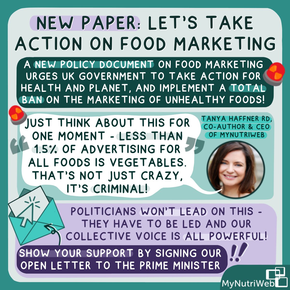 MyNutriWeb's tweet photo. 🚨 CALL TO ACTION ON FOOD MARKETING - ⁣we can make a difference!⁣
⁣⁣⁣
⁣Learn more about the paper &amp; what drove its creation in our blog &amp; mini-interview with the authors. You can read the blog &amp; sign the letter here: https://t.co/nLC7hlrzsc⁣
⁣
#MNWBlog https://t.co/qgezbJk6W3