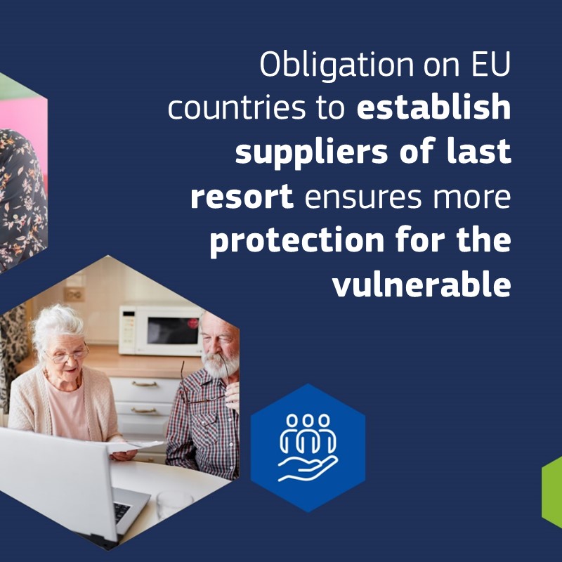 Energy4Europe's tweet photo. The new #EnergyMarketDesign proposal aims to better protect & empower #EUConsumers from volatile #energyprices.
It also introduces new rights for consumers and obligations for EU countries and energy suppliers. Learn more 👇🏼