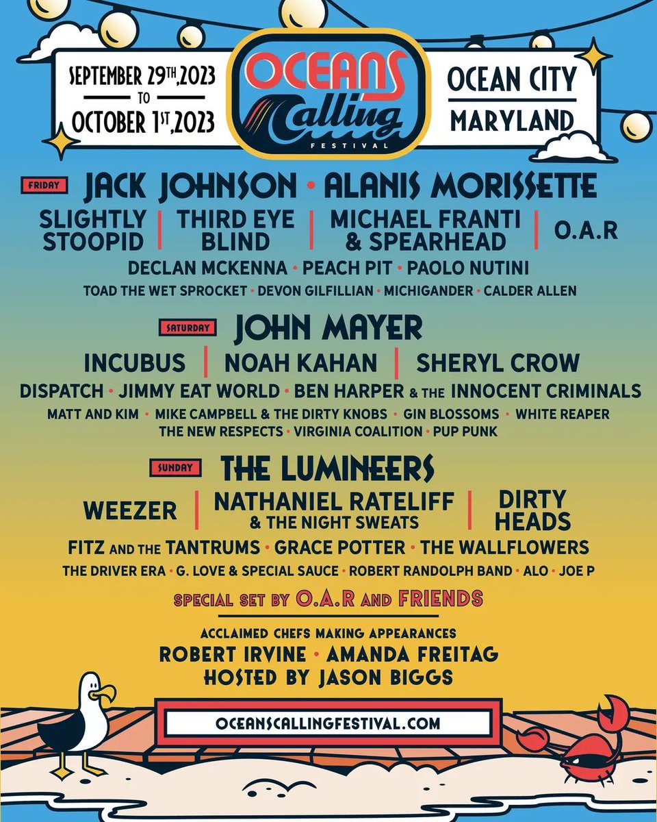 RocstarLLC's tweet photo. John Mayer ♡ Alanis Morissette ♡ Sheryl Crow and more more celebs performing in Ocean City 

sign up for a presale tix 🎡🎢🏖🌊 https://t.co/xjrLedG1ov https://t.co/wIpPVqB3BJ