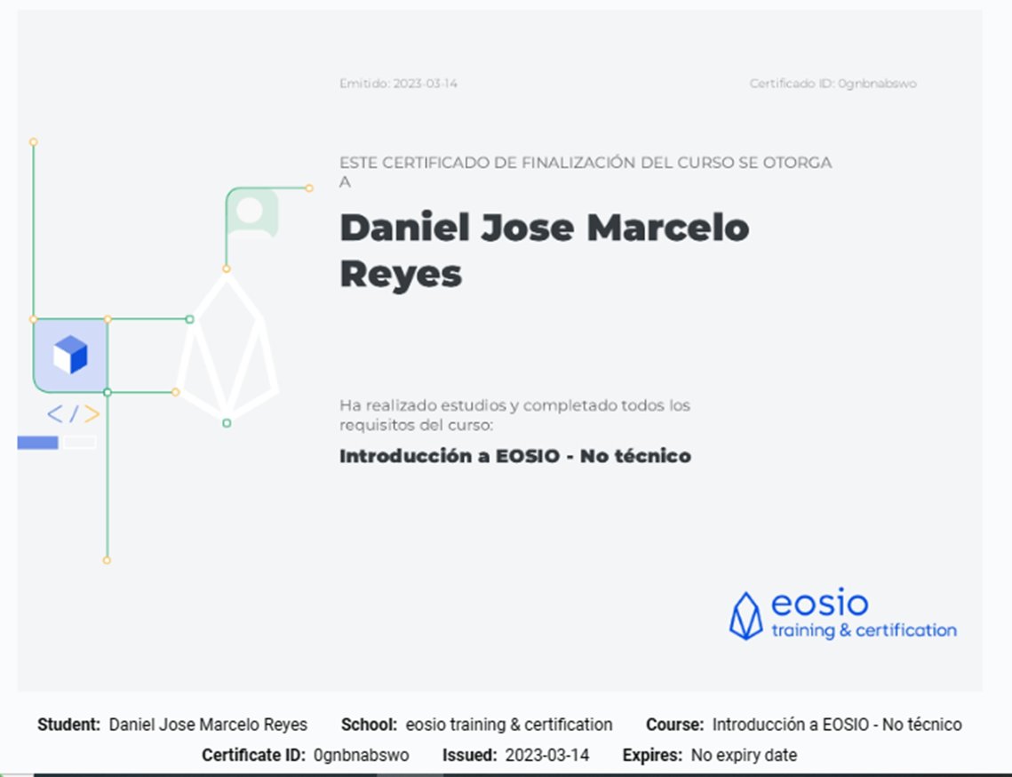 DanielCripto182's tweet image. Course #2 completed! Introduction to EOSIO - non-technical #eosio #Telos