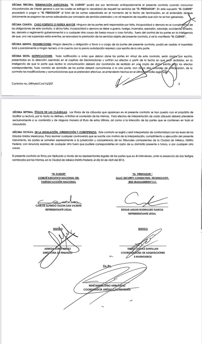 danysantoyo_'s tweet photo. Este es el contrato de 1 millón 160 mil pesos que revela como él PAN hizo negocios sucios con la empresa del Narco Secretario de Seguridad Pública, Genaro García Luna.

Este partido debería perder el registro, es una abominación para la vida pública de México.

#NarcoPartidoPAN https://t.co/NyFMLgOYVJ