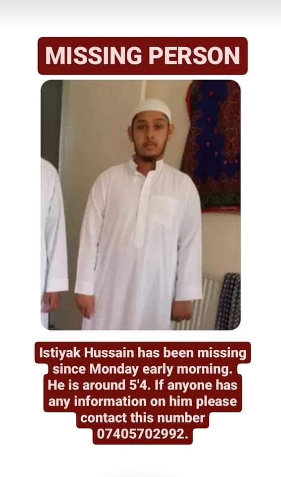 MiladAhmed3's tweet photo. Please can we all share this post!!!

This young brother from West Bromwich has been missing since Monday morning.

His family are really worried and the Police have been notified and they are investigating. https://t.co/Evk65vYkOX