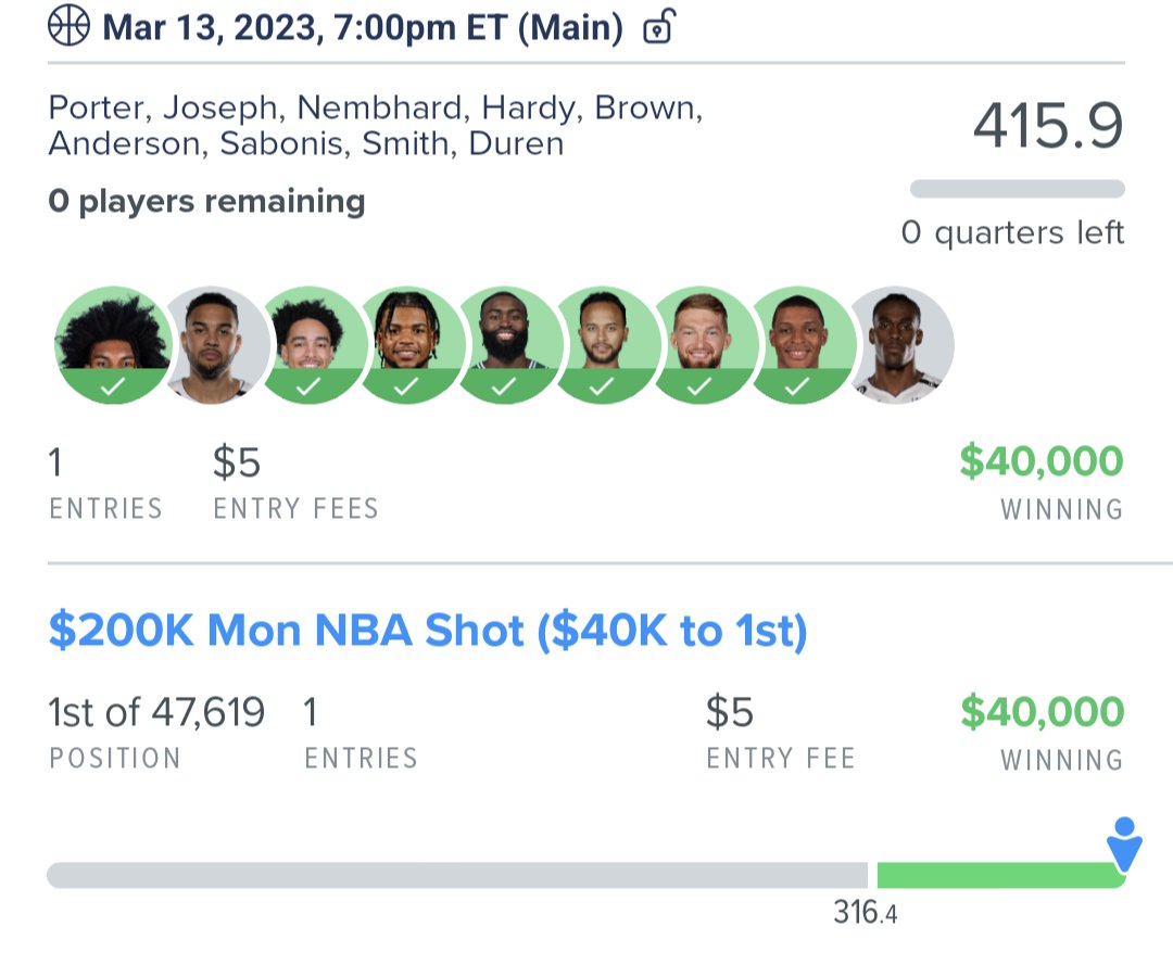 Nice night with <a href="/dfsCrunch/">DFS Crunch</a> 🔥👨‍🌾