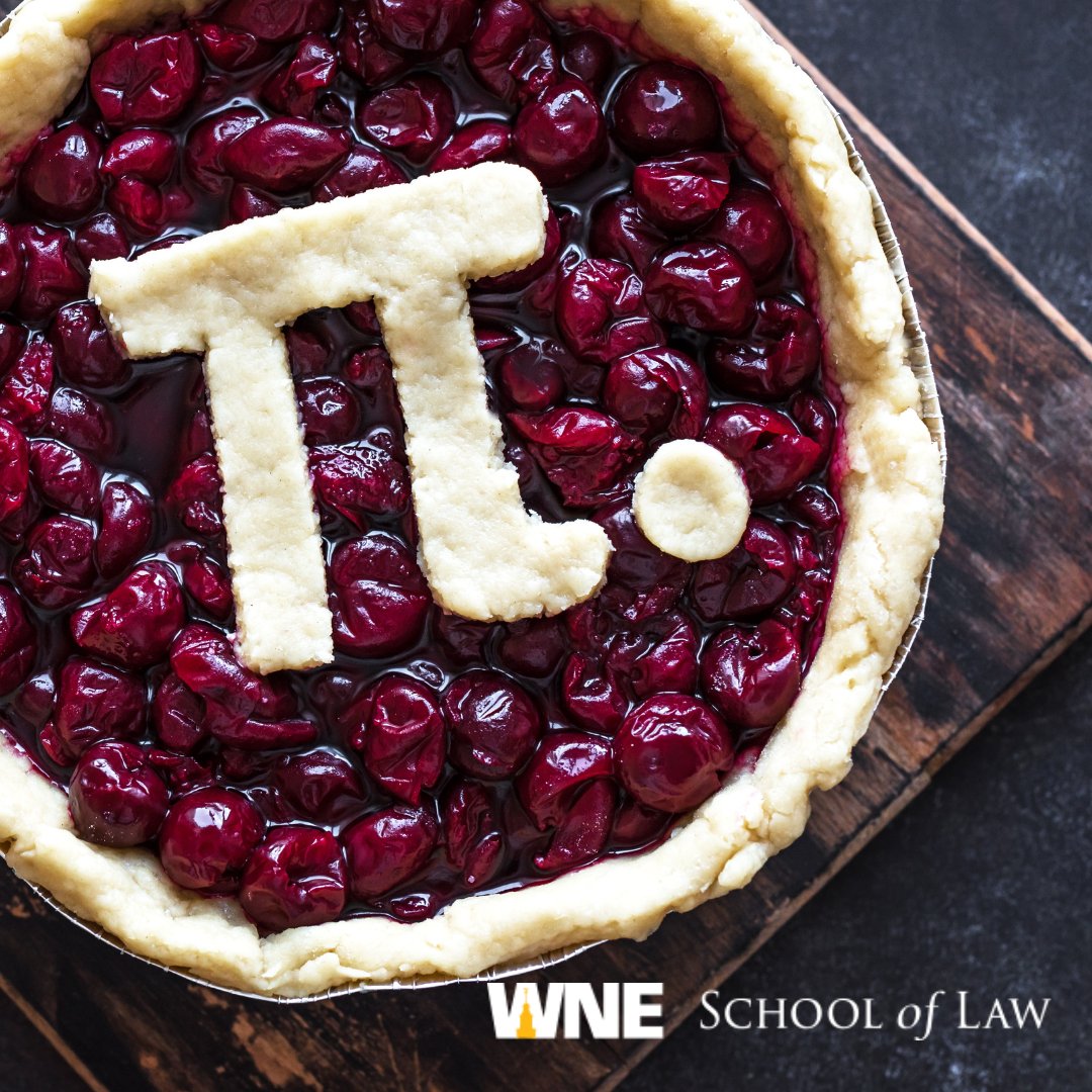 Today's Fun fact - Law Students LOVE pie! 

We also have students in our JD/MS in Engineering Management program that love Pi! Head over to our website to check out our dual degree programs and see the 3.14159 x 10^10 reasons to love WNE Law!

Happy Pi(e) Day!