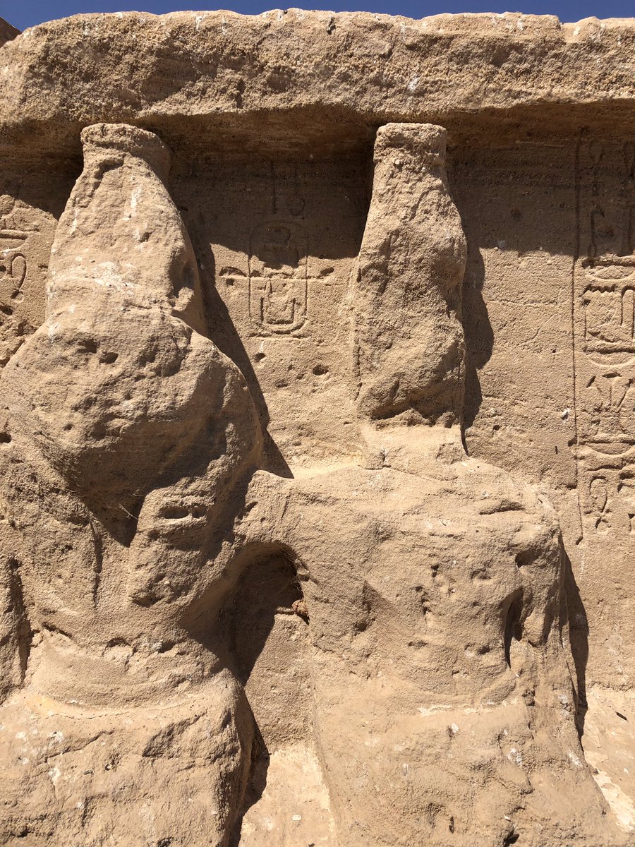 landoflove20's tweet photo. Statue of the King #Thutmosis1 probably with #Khnum , #Anukht , #Satet in #Wadi_elSebou #Lake_Nasser 🇪🇬⛵️⛵️ https://t.co/aTajxwYcdW