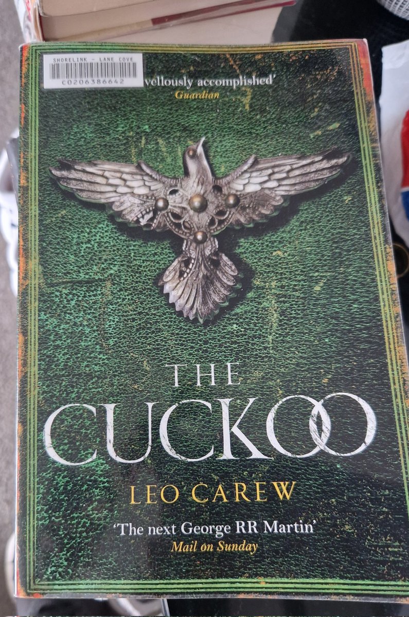 Fave book so far this year? Mine is The Cuckoo by <a href="/leocarew1/">Leo Carew</a>. Think I was the first person in North Sydney to borrow it!