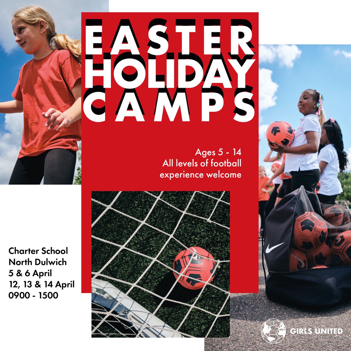 EASTER HOLIDAY CAMPS ‼️ Football is not just about the game, it’s about the company, the laughs, the celebrations and also about learning to fall and get back up! This and much more is what our Easter Camps are about 🔥✊ Book here: girlsunitedfa.org/englandcamps