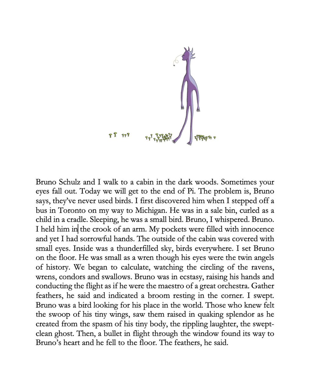 garybarwin's tweet image. It's pi day and so I've written a microfiction about Bruno Schulz, pi and me using one of @edpas_ 's amazing illustration as inspiration.