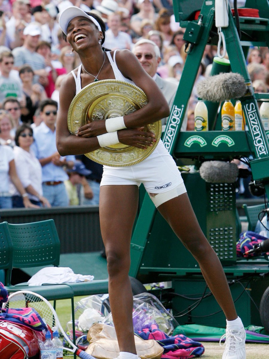 TennisHalloFame's tweet photo. At the 2007 @Wimbledon singles final, champion @Venuseswilliams became the first woman to earn an equal-pay winner's check in the history of the Slam.
This 3-piece display from the @WTA, on display at the ITHF, honors the moment in history. #EqualPayDay https://t.co/s4xeKxXeAA