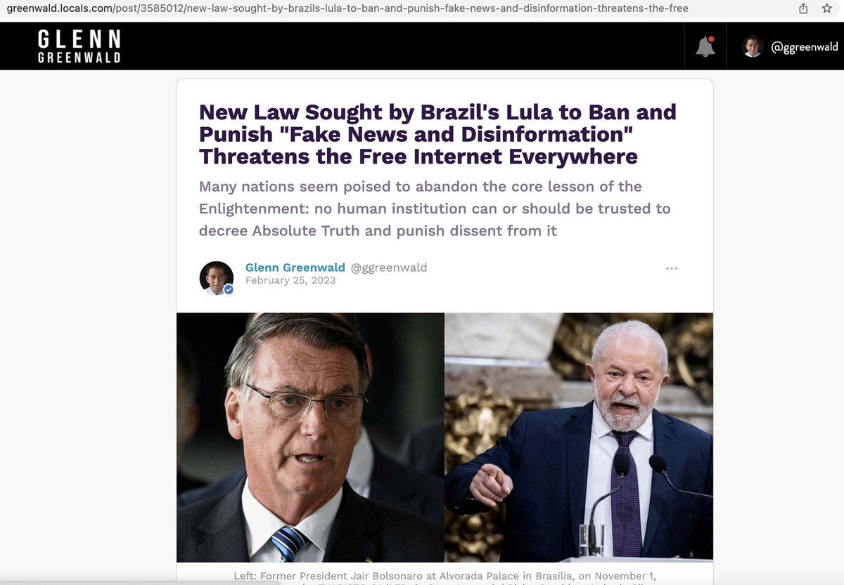 Andrew Follett on Twitter "RT ggreenwald One of the things I