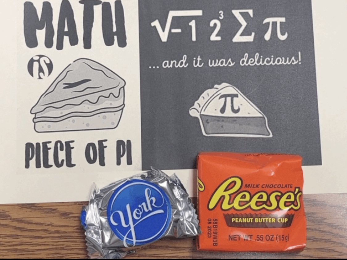 Pi day fun… mini pies for my teachers &amp; round candy for my students to celebrate Pi day!!