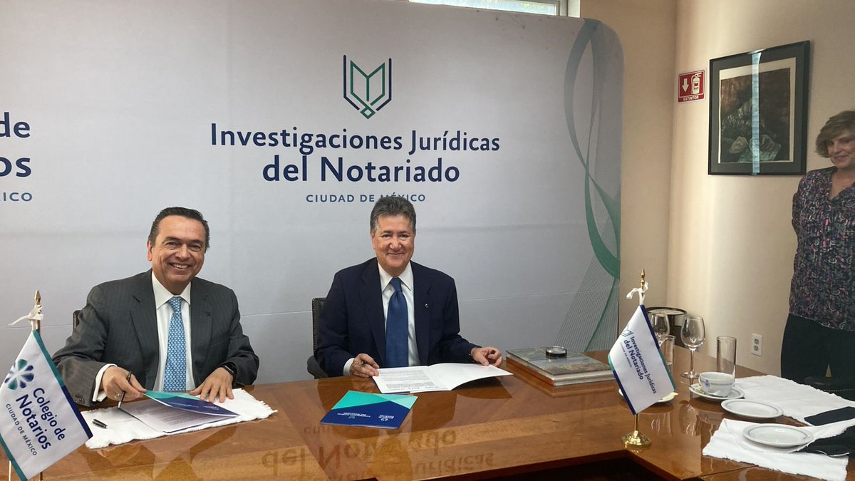 El día de hoy celebramos un importante convenio de colaboración que dará buenos frutos a la abogacía. El Colegio de Notarios de la Ciudad de México y la Barra Mexicana más unidos que nunca.