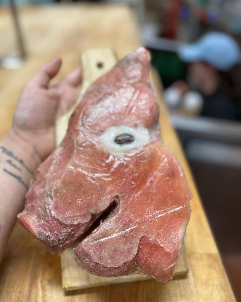 TMGastronaut's tweet image. Another view of @joseph_biagio’s #headcheese. It’s so damn delicious. #charcuterie #thisiscle #cleveland #pork #localmeat instagr.am/p/CpxkQ97gR72/