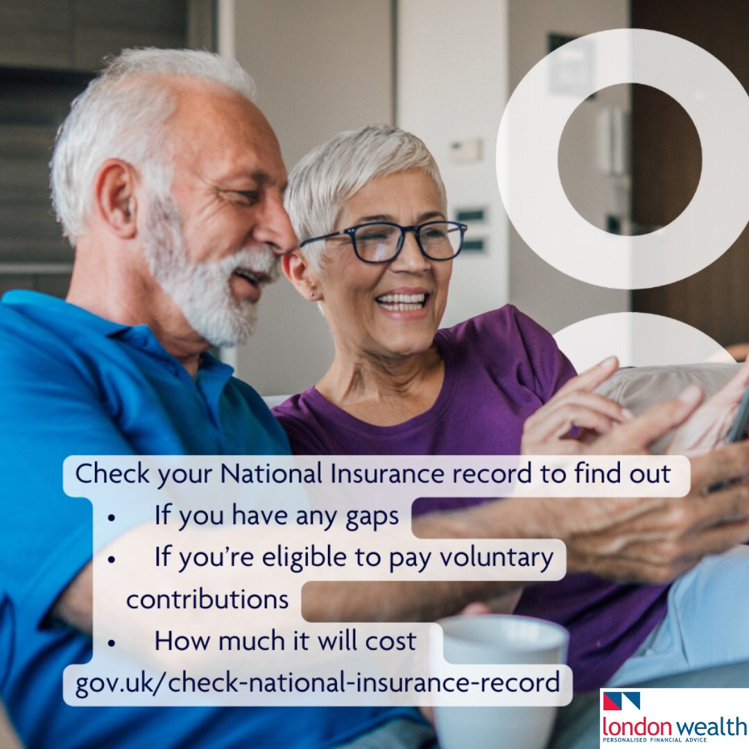 National Insurance Deadline: EXTENDED! The deadline to fill National Insurance gaps dating back to 2006 to boost your state pension has been extended to 31 July 2023. Check your record here:
Gov.uk/check-national… ✔️ #financialadvisor #financialplanningexpert #wealth #money