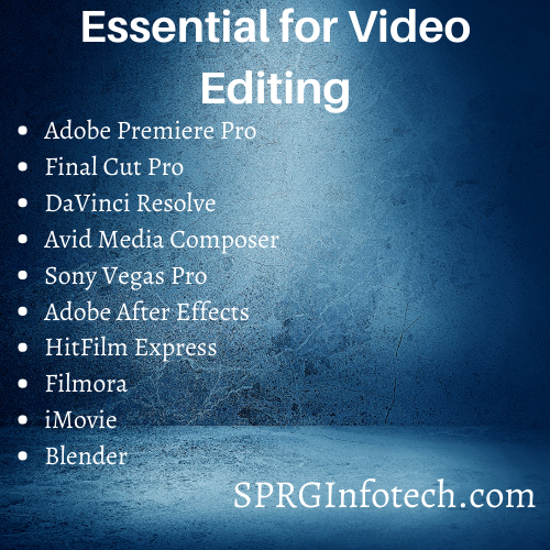 sprginfotech's tweet photo. Ready to take your video editing skills to next level? Check out top picks for essential software, including Adobe Premiere Pro, Final Cut Pro, and DaVinci Resolve. With these tools, you'll be able to create stunning videos. #videoediting #software #filmmaking #contentcreation https://t.co/6TASY7iv1v