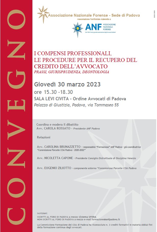 Formazione in presenza ANF #Padova 30 marzo <a href="/ANFSindacato/">ANFSindacato</a> <a href="/avv_brunazzetto/">Carolina Brunazzetto</a> <a href="/carolarossato/">karolix</a>