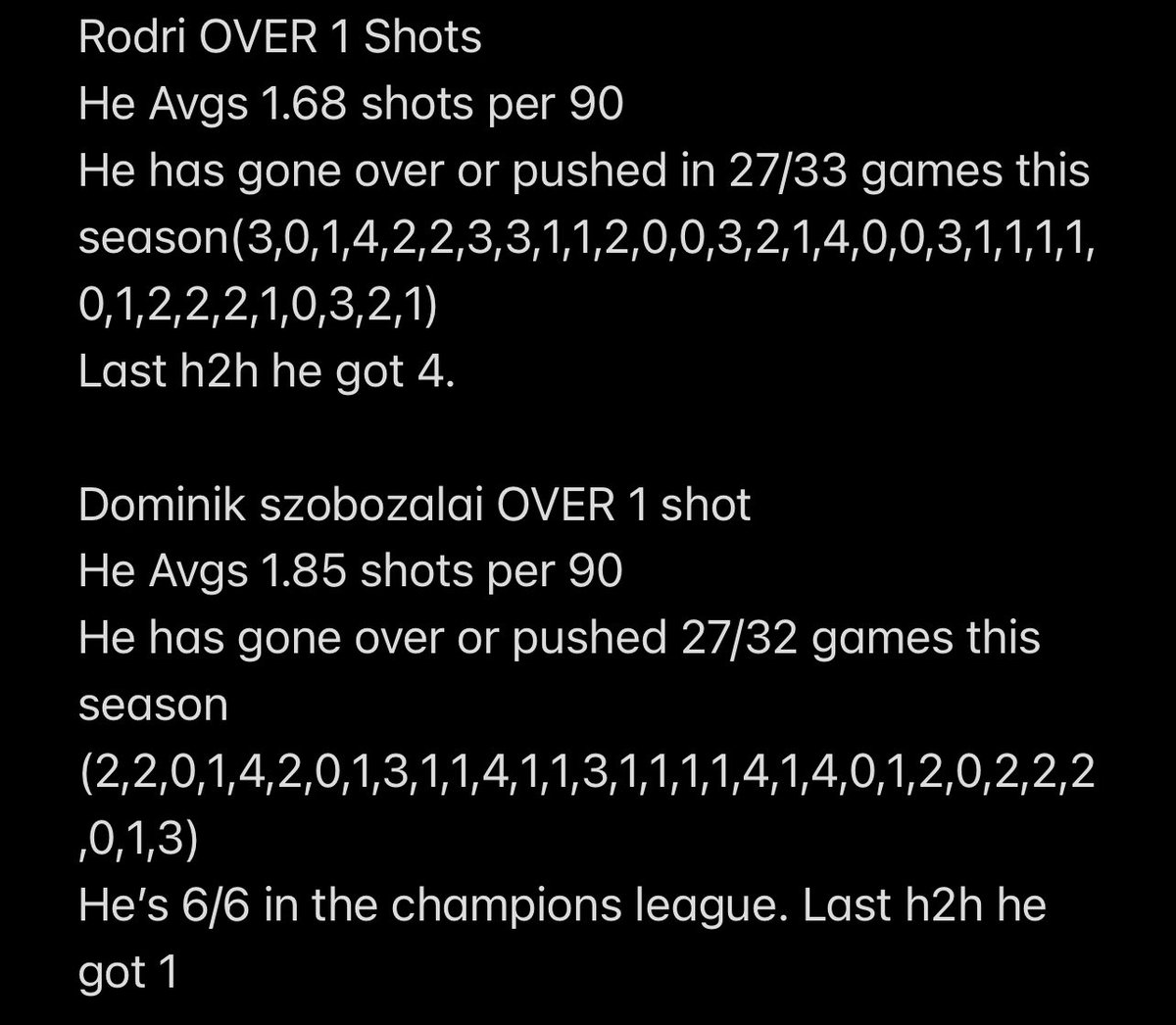 giimli's tweet photo. I was sick this past week but I’m back just in time for champions league 👀🔥 I’m gonna run it back with these two goats🫡

Tail at your own risk!

#GamblingTwitter #PrizePicks https://t.co/Fgic0ETtrZ