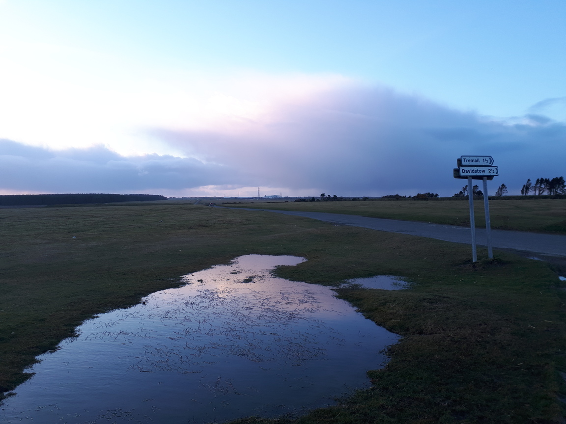 DavidstowInfo's tweet image. The wind has turned northerly again. It was colder and clearer than of late on #Davidstow Moor this evening. There was plenty of water under foot/tyre after all the recent precipitation.

We could see the #rain clouds in the distance, and we just managed to beat them home.

1/n