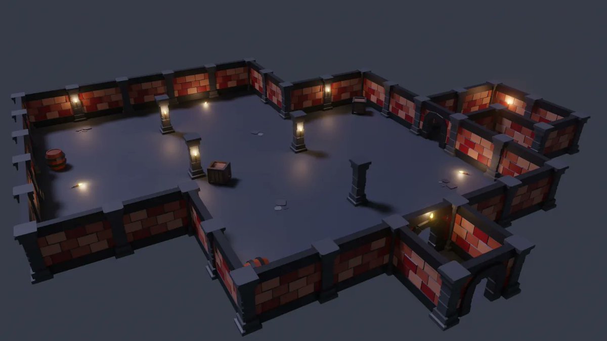 dnamesjackson's tweet image. Finally finished this dungeon I was working on after being too lazy / busy to finish it. Also had to make it smaller since my pc could not handle the larger size