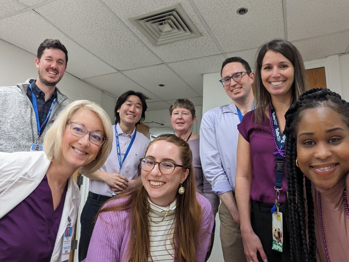 NinaDadlezMD's tweet image. @TuftsMedicalCtr  Quality and Patient Safety Department showing off their purple for #PSAW2023