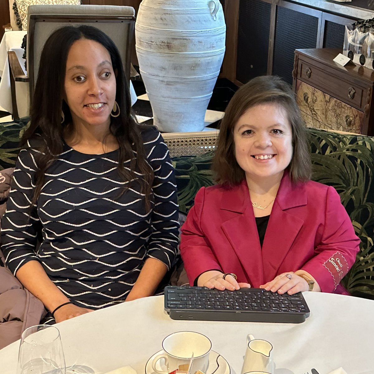 Disabled educator &amp; author, <a href="/TheSineadBurke/">Sinéad Burke</a> founded <a href="/TiltingTheLens/">Tilting the Lens</a> to increase #accessibility in fashion. The industry has already mainstreamed glasses, &amp; one day all our disability accessories, from canes to coats, will be equally accepted. Thank you, Sinead and Emma!