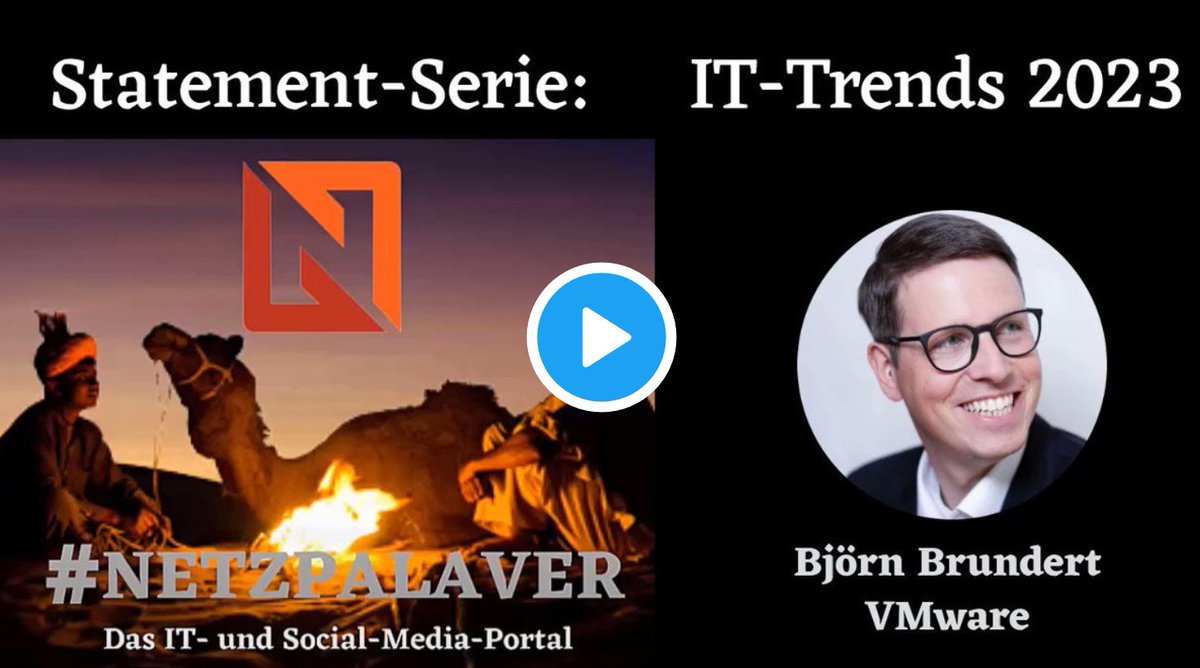 netzpalaver's tweet photo. Welcher IT-Trend ist der ausschlaggebendste in 2023?

Statement von Björn Brundert, @vmware_de 
Statement von Jürgen Engelhard, @Mitel_DACH 
Statement von Florian Schönknecht, #Eramon

#KI #künstlicheIntelligenz #GreenIT #Energieeffizienz #CO2 #UCC #ITSM

https://t.co/U4wukfjXWn https://t.co/cGor5lLYc7