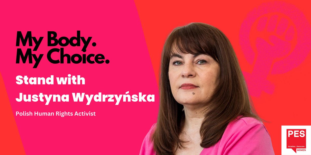 PES_Women's tweet photo. Abortion is healthcare. 

@PES_Women
 continues to stand with @lewica_kobiet
 in solidarity with Polish Human Rights Activist Justyna Wydrzyńska who has been sentenced for providing abortion pills to another woman in need. 

#IamJustyna
#LikeJustyna https://t.co/pJ3VBVkPbe