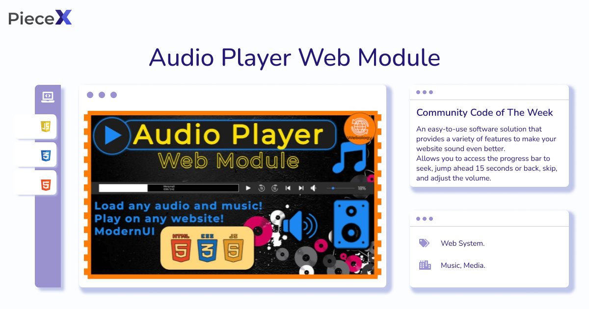 piecex_com's tweet image. Make your website stand out with the flexibility and customization options of the Audio Player Web Module. Don&apos;t settle for a basic audio player!

Try it out today for FREE and take your website to the next level! 🚀
hubs.li/Q01GxW9v0

#PieceX
#CommunityCode