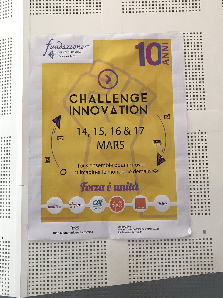 UnivFundazione's tweet photo. [Challenge Innovation]

10 anni🎉🎉🎉

Séance inaugurale à 17h30

Prise de paroles des partenaires
Conférence de David Harare
Témoignages des alumnis https://t.co/uWmVYns5UI