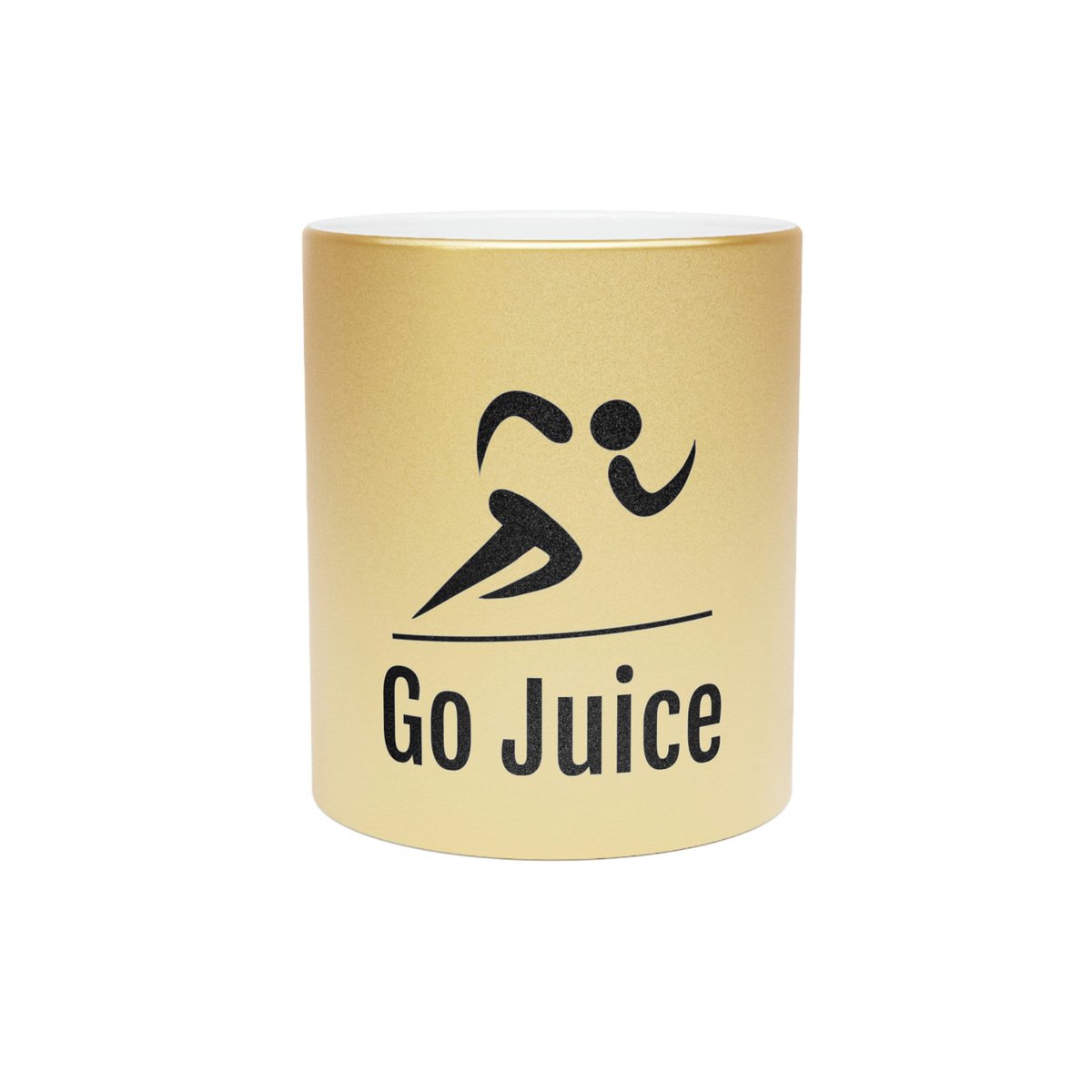 Go Juice Coffee Tea Mug, Gold Silver Coffee Mug etsy.me/3JkLYoi #coffeemug #teamug #goodmorningmug #positiveaffirmation #goodmorning #giftforher #gojuice #goldmug #goldcup