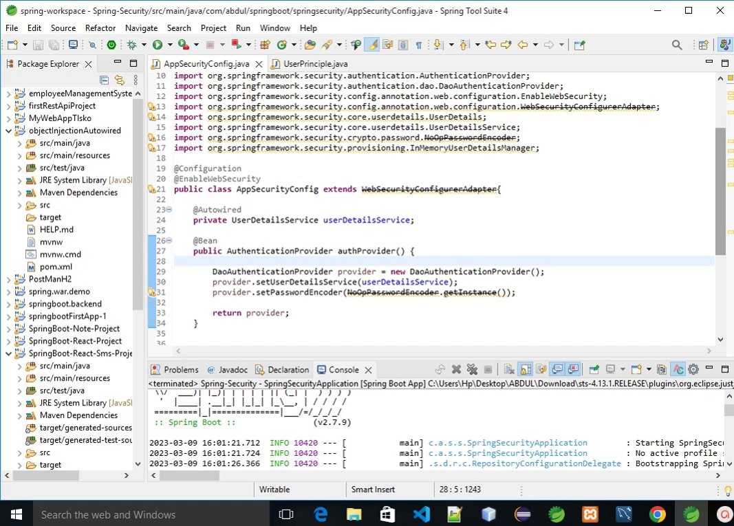 AbdulBarambu's tweet photo. SpringBoot Security..........
Java🔥🔥
#programming #programminghumor #coding #codingwithmosh #JavaLove #java #javadeveloper #codinglife #springboot https://t.co/6ROT2vvN6B