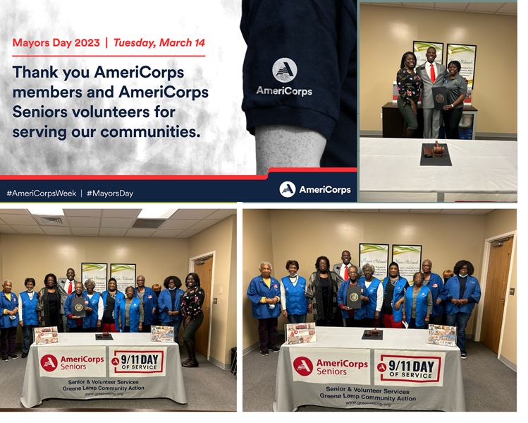 GLCAENC's tweet photo. #AmeriThanks to @MayorDonHardy1 and Mayor Pro Tem Antonio Hardy of the City of Kinston for joining #MayorsDay to recognize our local AmeriCorps and AmeriCorps Seniors volunteers. This week has been proclaimed AmeriCorps Week in the City of Kinston. 
#UnitedWeServe #AmeriCorps https://t.co/xap70PuWVe