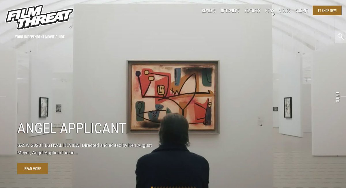 FilmThreat's tweet photo. “…an art enthusiast afflicted with a severe form of scleroderma.” Andrew Stover looks at the @sxsw movie Angel Applicant.
https://t.co/IJNGggPKgc #SXSW #FilmThreatSXSW #SXSW2023 #SXSW23 https://t.co/rVuvKhLUN4