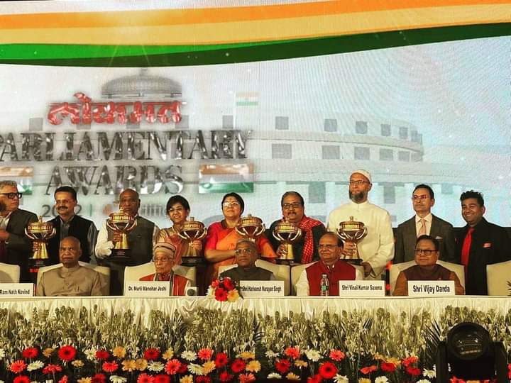 Heartiest Congratulations to <a href="/aimim_national/">AIMIM</a> Party President Janab Barrister <a href="/asadowaisi/">Asaduddin Owaisi</a> sahab on receiving #BestParliamentarian of the year award. This award is a testament to your perseverance, commitment &amp; outstanding abilities. A proud moment for us.